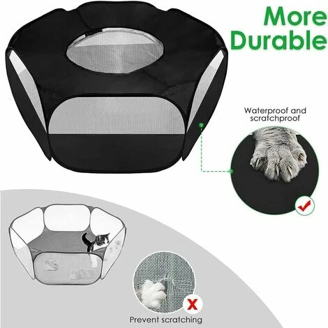Clôture Pour Petits Animaux, Tente Transparente Respirante Pour Animaux De Compagnie Avec Couvercle Supérieur Ouvrant Automatiquement La Clôture Pliable Pour Sports D'intérieur Et D'extérieur, Adaptée 1 Clôture Pour Petits Animaux, Tente Transparente Respirante Pour Animaux De Compagnie Avec Couvercle Supérieur Ouvrant Automatiquement La Clôture Pliable Pour Sports D'intérieur Et D'extérieur, Adaptée