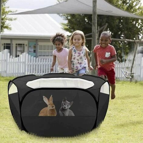 Clôture Pour Petits Animaux, Tente Transparente Respirante Pour Animaux De Compagnie Avec Couvercle Supérieur Ouvrant Automatiquement La Clôture Pliable Pour Sports D'intérieur Et D'extérieur, Adaptée 2 Clôture Pour Petits Animaux, Tente Transparente Respirante Pour Animaux De Compagnie Avec Couvercle Supérieur Ouvrant Automatiquement La Clôture Pliable Pour Sports D'intérieur Et D'extérieur, Adaptée – Image 2