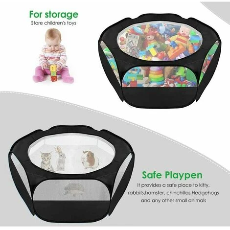 Clôture Pour Petits Animaux, Tente Transparente Respirante Pour Animaux De Compagnie Avec Couvercle Supérieur Ouvrant Automatiquement La Clôture Pliable Pour Sports D'intérieur Et D'extérieur, Adaptée 3 Clôture Pour Petits Animaux, Tente Transparente Respirante Pour Animaux De Compagnie Avec Couvercle Supérieur Ouvrant Automatiquement La Clôture Pliable Pour Sports D'intérieur Et D'extérieur, Adaptée – Image 3