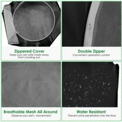 Clôture Pour Petits Animaux, Tente Transparente Respirante Pour Animaux De Compagnie Avec Couvercle Supérieur Ouvrant Automatiquement La Clôture Pliable Pour Sports D'intérieur Et D'extérieur, Adaptée 7 Clôture Pour Petits Animaux, Tente Transparente Respirante Pour Animaux De Compagnie Avec Couvercle Supérieur Ouvrant Automatiquement La Clôture Pliable Pour Sports D'intérieur Et D'extérieur, Adaptée -Promos Patto Chou Boutique 67933775 4