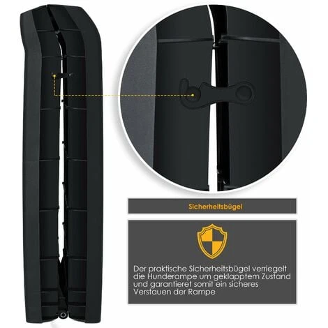 KESSER® Rampe Pour Chien Escalier Pour Chien Rampe Automatique Pour Chien Rampe De Coffre De Voiture Pliable Automatiquement Pour Animaux De Compagnie Aide à L’accès Pour Coffre De Voiture, Poids 3 KESSER® Rampe Pour Chien Escalier Pour Chien Rampe Automatique Pour Chien Rampe De Coffre De Voiture Pliable Automatiquement Pour Animaux De Compagnie Aide à L’accès Pour Coffre De Voiture, Poids – Image 3