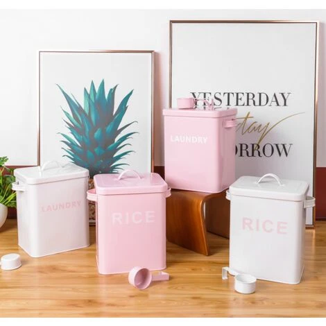 Meubles Pour Animaux De Compagnie, Seau Scellé étanche à L'humidité Pour Chiens Et Chats, RIZ Blanc Moyen 2 Meubles Pour Animaux De Compagnie, Seau Scellé étanche à L'humidité Pour Chiens Et Chats, RIZ Blanc Moyen – Image 2