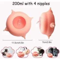 Mangeoire à Lait Pour Petits Animaux, Chiot, Chaton, 200 Ml, 4 Sucettes -Promos Patto Chou Boutique 69712843 3