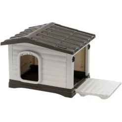 Ferplast DOGVILLA Niche Pour Chiens En Résine Thermoplastique Avec Paroi Qui S'ouvre. Variante DOGVILLA 60 - Mesures: 58 X 48 X H 44 Cm -
