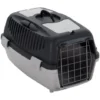 Cage De Transport Animaux De Compagnie Gris Noir 55x36x35 Cm PP VidaXL