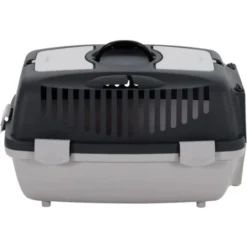 Cage De Transport Animaux De Compagnie Gris Noir 55x36x35 Cm PP VidaXL -Promos Patto Chou Boutique 71359093 4