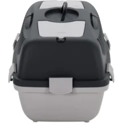 Cage De Transport Animaux De Compagnie Gris Noir 55x36x35 Cm PP VidaXL -Promos Patto Chou Boutique 71359093 5