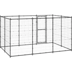 Chenil D'extérieur | Enclos Parc Cage Pour Chiens Acier 7,26 M² 37131 -Promos Patto Chou Boutique 71780665 3