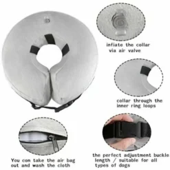 GP Collier De Protection Gonflable Pour Chien Collier De Protection Pour Chien Collier De Protection Réglable Pour Animal De Compagnie Collier De Protection Confortable Avec Velcro, (S) -Promos Patto Chou Boutique 71798448 3