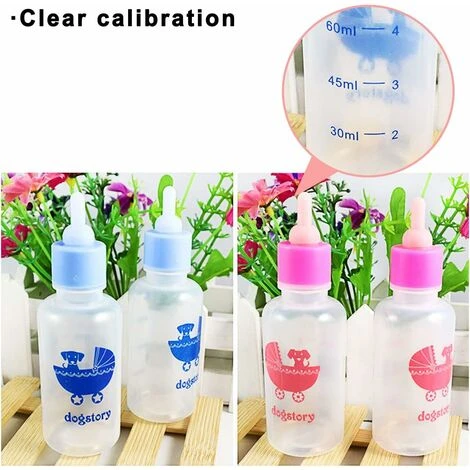 60ML Animal Nouveau-né Petit Chien Chiot Chat Chaton Kitty Lapin Lait Allaitement Biberon Avec 4 Mamelons De Remplacement Et 1 Brosse à Tétons PCS Rose 3 60ML Animal Nouveau-né Petit Chien Chiot Chat Chaton Kitty Lapin Lait Allaitement Biberon Avec 4 Mamelons De Remplacement Et 1 Brosse à Tétons PCS Rose – Image 3