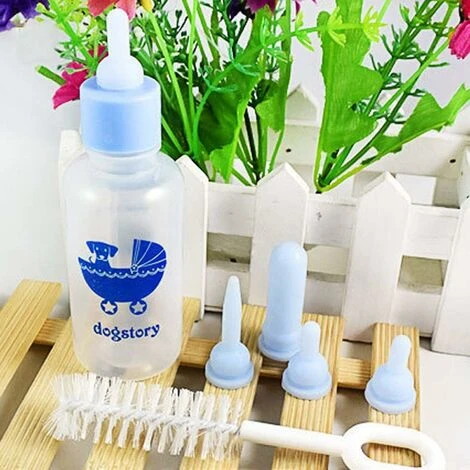 60ML Animal Nouveau-né Petit Chien Chiot Chat Chaton Kitty Lapin Lait Allaitement Biberon Avec 4 Mamelons De Remplacement Et 1 Brosse à Tétons PCS Rose 5 60ML Animal Nouveau-né Petit Chien Chiot Chat Chaton Kitty Lapin Lait Allaitement Biberon Avec 4 Mamelons De Remplacement Et 1 Brosse à Tétons PCS Rose – Image 5