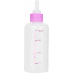 Bouteille De Lait Pour Animaux De Compagnie, 6 Pièces 60 ML Chiot Chaton Biberon Petit Chien Chat Lait Trousse De Soins Infirmiers Animaux Chiot Biberon D'allaitement Biberon Mamelon (Rose)