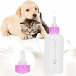 Bouteille De Lait Pour Animaux De Compagnie, 6 Pièces 60 ML Chiot Chaton Biberon Petit Chien Chat Lait Trousse De Soins Infirmiers Animaux Chiot Biberon D'allaitement Biberon Mamelon (Rose) -Promos Patto Chou Boutique 72043343 4