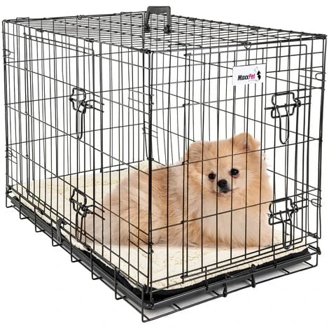 Cage Pour Chien - Coussin Fourni - Cage Caisse De Transport Pliante Pour Chien Poignée - 2 Ouvertures - 61 X 43 X 48cm - Noir - MaxxPet 1 Cage Pour Chien - Coussin Fourni - Cage Caisse De Transport Pliante Pour Chien Poignée - 2 Ouvertures - 61 X 43 X 48cm - Noir - MaxxPet