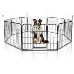 Enclos Pour Chien - Course De Chiot - Modulaire - 80x60cm - Noir - MaxxPet.