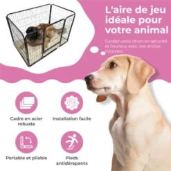Cage Pour Chien - Cage Pour Chiots - 2 Ouvertures - 125 X 78 X 80cm - Noir - MaxxPet -Promos Patto Chou Boutique 72493165 3