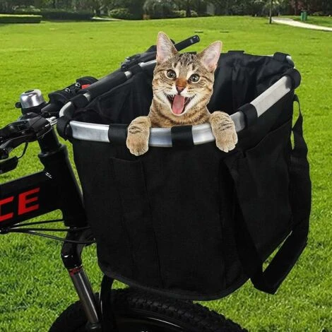 Panier à Vélo Pliable Amovible Pour Chien Avec Panier De Guidon De Vélo Réglable à Dégagement Rapide Pour Une Installation Facile 3 Panier à Vélo Pliable Amovible Pour Chien Avec Panier De Guidon De Vélo Réglable à Dégagement Rapide Pour Une Installation Facile – Image 3