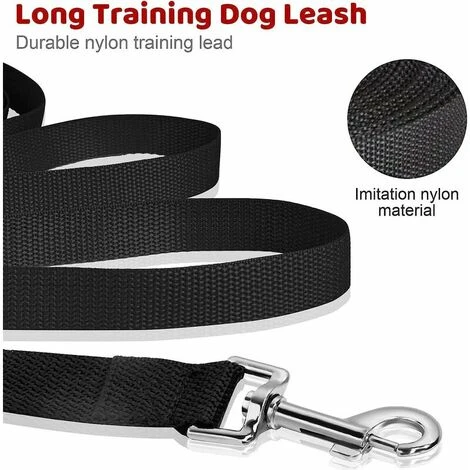 Laisse De Dressage Pour Chien - 10 M De Long - En Nylon - Pour Grands Chiens - Avec Poignée Rembourrée Confortable - Pour Le Suivi Des Animaux De Compagnie, Le Camping, Le Jeu Et Le Jardin (10 M) 3 Laisse De Dressage Pour Chien - 10 M De Long - En Nylon - Pour Grands Chiens - Avec Poignée Rembourrée Confortable - Pour Le Suivi Des Animaux De Compagnie, Le Camping, Le Jeu Et Le Jardin (10 M) – Image 3