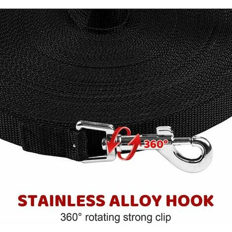Laisse De Dressage Pour Chien - 10 M De Long - En Nylon - Pour Grands Chiens - Avec Poignée Rembourrée Confortable - Pour Le Suivi Des Animaux De Compagnie, Le Camping, Le Jeu Et Le Jardin (10 M) 4 Laisse De Dressage Pour Chien - 10 M De Long - En Nylon - Pour Grands Chiens - Avec Poignée Rembourrée Confortable - Pour Le Suivi Des Animaux De Compagnie, Le Camping, Le Jeu Et Le Jardin (10 M) – Image 4