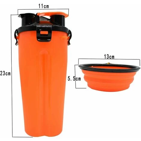 Gourde Pour Chien, Biberon Pour Chien Et Biberon 2 En 1, Bouteille D'eau Pour Chien Avec 2 écuelles Pliantes, Gourde Portable Pour Chien Pour Les Déplacements, Le Camping, La Marche, La Randonnée, L'e 2 Gourde Pour Chien, Biberon Pour Chien Et Biberon 2 En 1, Bouteille D'eau Pour Chien Avec 2 écuelles Pliantes, Gourde Portable Pour Chien Pour Les Déplacements, Le Camping, La Marche, La Randonnée, L'e – Image 2