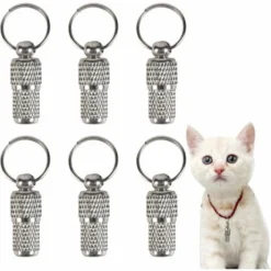 Identification Chien, Identification Chat, Adressable, Coordonnées Chien, Coordonnees Chien, Porte-adresse, Plaque Identification Chat, Tag Chat, Tube Chien, Identifiant Chat, Identifiant Chien（6PCS）