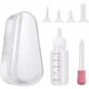 Kit De 7 Biberons Pour Chaton Et Chiot, Kit De Biberons D'allaitement Avec Tétine En Silicone De Rechange Pour Chaton, Chiot, Nouveau-né, Animaux Domestiques (rose)（2PCS）
