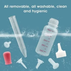 Kit De 7 Biberons Pour Chaton Et Chiot, Kit De Biberons D'allaitement Avec Tétine En Silicone De Rechange Pour Chaton, Chiot, Nouveau-né, Animaux Domestiques (rose)（2PCS） -Promos Patto Chou Boutique 74519856 5