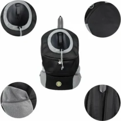 MSBD Sac à Dos Pour Chien, Transporteur Pour Animaux De Compagnie Portable Et Confortable, Sac De Transport Pour Animaux De Compagnie Pour Le Vélo, La Randonnée, Les Voyages, Le Shopping (S, Noir), -Promos Patto Chou Boutique 74624838 4