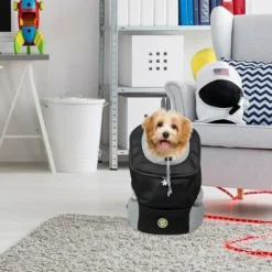 MSBD Sac à Dos Pour Chien, Transporteur Pour Animaux De Compagnie Portable Et Confortable, Sac De Transport Pour Animaux De Compagnie Pour Le Vélo, La Randonnée, Les Voyages, Le Shopping (S, Noir), -Promos Patto Chou Boutique 74624838 5