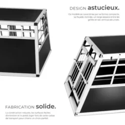 Cage De Transport Pour Chien Double Dos Droit - Sac De Transport, Caisse De Transport, Cage De Transport Mobile - 89 X 69 X 50 Cm -Promos Patto Chou Boutique 7513785 3