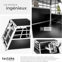 Cage De Transport Pour Chien Double Dos Droit - Sac De Transport, Caisse De Transport, Cage De Transport Mobile - 89 X 69 X 50 Cm -Promos Patto Chou Boutique 7513785 5