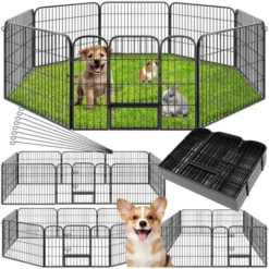 Enclos Pour Chien Modulable - Parc à Chiots, Enclos à Chiots, Chenil Extérieur - 60 Cm