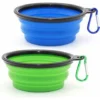 YIDOMDE 2 Pièces De Bol Pour Chien Portable Pliable Bol Pour Chien,Gamelles De Voyage Pour Chien Et Chat Bols (350ml, Bleu Et Vert)
