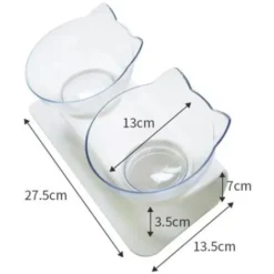 Double Gamelle Chat Chien Plastique, Gamelle Pour Chien Chat Voyage, Ecuelle Chien, Distributeur Eau Et Croquette Chat - Transparent 6 Double Gamelle Chat Chien Plastique, Gamelle Pour Chien Chat Voyage, Ecuelle Chien, Distributeur Eau Et Croquette Chat - Transparent -Promos Patto Chou Boutique 76153026 3