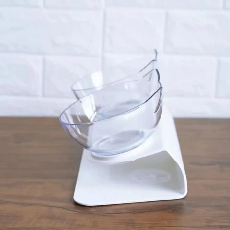 Double Gamelle Chat Chien Plastique, Gamelle Pour Chien Chat Voyage, Ecuelle Chien, Distributeur Eau Et Croquette Chat - Transparent 4 Double Gamelle Chat Chien Plastique, Gamelle Pour Chien Chat Voyage, Ecuelle Chien, Distributeur Eau Et Croquette Chat - Transparent – Image 4