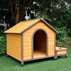 Niche À Chien Harrier Avec Gamelles Et Coffre Toit Bois Taille L 7 Niche À Chien Harrier Avec Gamelles Et Coffre Toit Bois Taille L -Promos Patto Chou Boutique 76418098 3