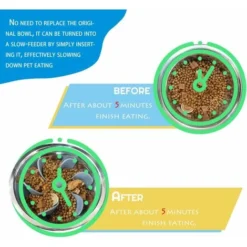 Gamelle D'alimentation Lente,Gamelle Anti Glouton Chien Accessoires Gamelles Pour Chiens Favorise Alimentation Saine Et Digestion Lente -Promos Patto Chou Boutique 77342866 3