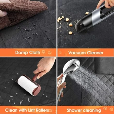 Housse De Protection Pour Siège Arrière De Voiture Noir Pour Chien, Housse De Siège Pour Chien Imperméable Et Résistante Aux Rayures Avec 4 Housses Latérales De Sac Et 2 Ceintures De Sécurité Pour Chi 5 Housse De Protection Pour Siège Arrière De Voiture Noir Pour Chien, Housse De Siège Pour Chien Imperméable Et Résistante Aux Rayures Avec 4 Housses Latérales De Sac Et 2 Ceintures De Sécurité Pour Chi – Image 5