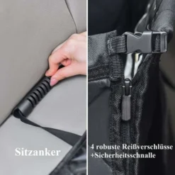 Siège Auto Pour Chien Avec Côtés Robustes Et Ceinture De Sécurité Pour Chien, Housse Siège Auto Pour Chiens Pour Petits Chiens De Taille Moyenne, Siège Auto Pour Chien De Haute Qualité Et Imperméable -Promos Patto Chou Boutique 78177932 4