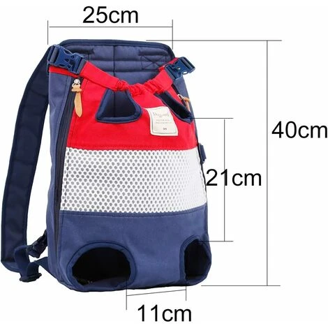 GP Sac De Transport Pour Animaux De Compagnie En Une Seule Pièce, Sac à Dos Pour Chiens Pour La Marche, L'équitation Et Les Motos Jusqu'à 10 Kg (rouge Et Bleu) 3 GP Sac De Transport Pour Animaux De Compagnie En Une Seule Pièce, Sac à Dos Pour Chiens Pour La Marche, L'équitation Et Les Motos Jusqu'à 10 Kg (rouge Et Bleu) – Image 3