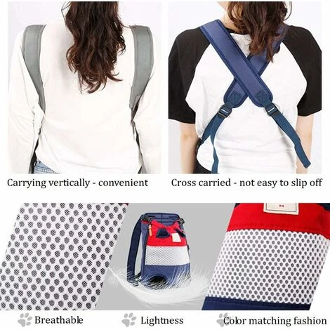 GP Sac De Transport Pour Animaux De Compagnie En Une Seule Pièce, Sac à Dos Pour Chiens Pour La Marche, L'équitation Et Les Motos Jusqu'à 10 Kg (rouge Et Bleu) 5 GP Sac De Transport Pour Animaux De Compagnie En Une Seule Pièce, Sac à Dos Pour Chiens Pour La Marche, L'équitation Et Les Motos Jusqu'à 10 Kg (rouge Et Bleu) – Image 5