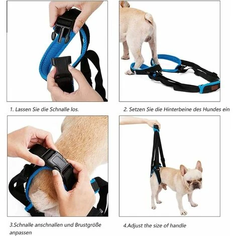 Harnais De Soutien Pour Chien, Confortable Et Respirant Harnais De Soutien Avant Et Arrière Chien De 2 Types, Utilisé Les Chiens Rééducation De Petite Et Grande Récupération Pour Chiens Agés (S), Kuea 3 Harnais De Soutien Pour Chien, Confortable Et Respirant Harnais De Soutien Avant Et Arrière Chien De 2 Types, Utilisé Les Chiens Rééducation De Petite Et Grande Récupération Pour Chiens Agés (S), Kuea – Image 3