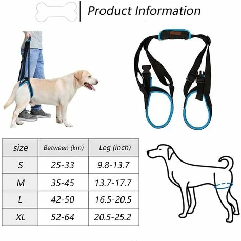 Harnais De Soutien Pour Chien, Confortable Et Respirant Harnais De Soutien Avant Et Arrière Chien De 2 Types, Utilisé Les Chiens Rééducation De Petite Et Grande Récupération Pour Chiens Agés (S), Kuea 4 Harnais De Soutien Pour Chien, Confortable Et Respirant Harnais De Soutien Avant Et Arrière Chien De 2 Types, Utilisé Les Chiens Rééducation De Petite Et Grande Récupération Pour Chiens Agés (S), Kuea – Image 4