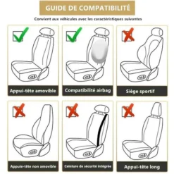 5D PU Cuir Universel Durable Respirant Siège De Voiture Universal Fit Pour Voiture SUV Pick-up Camion - Beige -Promos Patto Chou Boutique 79135561 4