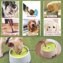 GP Gamelle Anti-éclaboussures Pour Chiens, 2 En 1 Innovante Anti-éclaboussures, Anti-poussière, Anti-hirondelle, Anti-éclaboussures, Anti-goutte, Bol Lent Pour Chiens Et Chats.
