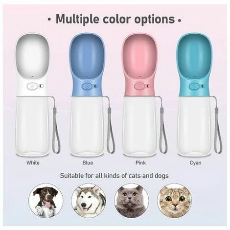Bouteille D'eau Pour Chien 550ml, Portable Voyage Gourde Avec Bouton Lock Pour Chien, Chat, Animaux De Compagnie Sans BPA 2 Bouteille D'eau Pour Chien 550ml, Portable Voyage Gourde Avec Bouton Lock Pour Chien, Chat, Animaux De Compagnie Sans BPA – Image 2