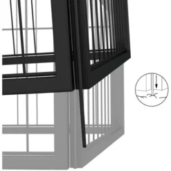 Parc Pour Chien 6 Panneaux Noir 50x100cm Acier Enduit De Poudre VidaXL -Promos Patto Chou Boutique 80301500 5