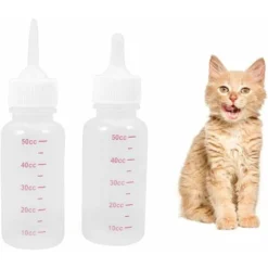 50ml Bouteille De Lait Nouveau-né Chargeur Pour Animaux Pratique Biberon Animal Hamster Chiot écureuil Chatons Allaitement Biberon Avec Différents Mamelons 4pcs - -Promos Patto Chou Boutique 80376415 5