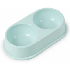 Bol Pour Chien Bol Pour Animaux De Compagnie Bol Double Bol De Nourriture Pour Chien Bol De Riz Pour Chien-Bleu-1pc