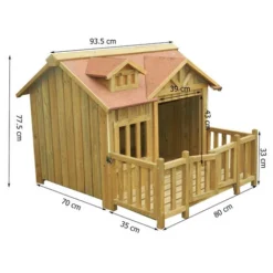 Niche De Chien Maison De Luxe XL Bois Balcon Jardin Terrasse Chien 5 Niche De Chien Maison De Luxe XL Bois Balcon Jardin Terrasse Chien -Promos Patto Chou Boutique 808884 3